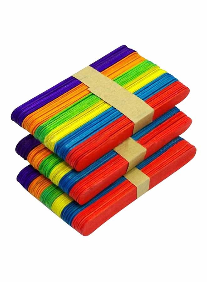 Generic - 150-Piece Wooden Colored Ice Cream Stick - Image 1