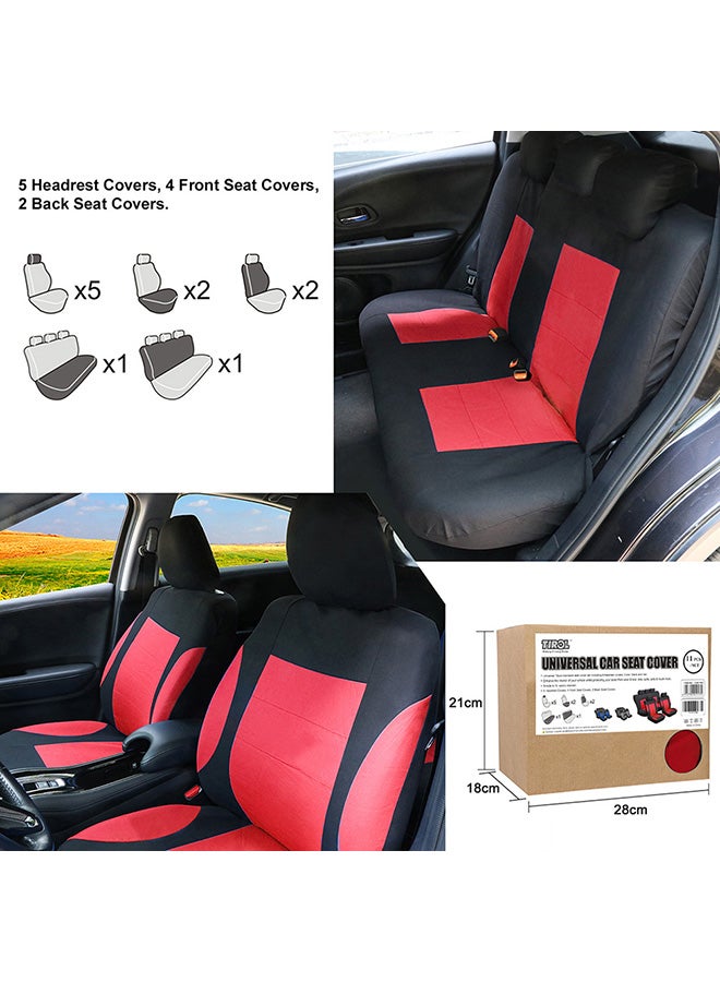 تايرول طقم أغطية لمقعد السيارة مكون من 11 قطعة مناسب لجميع أنواع السيارات - Image 2