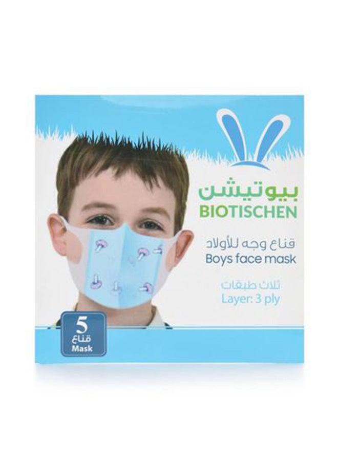 BIOTISCHEN Face Mask For Boy 3 Ply - 5 Pcs 