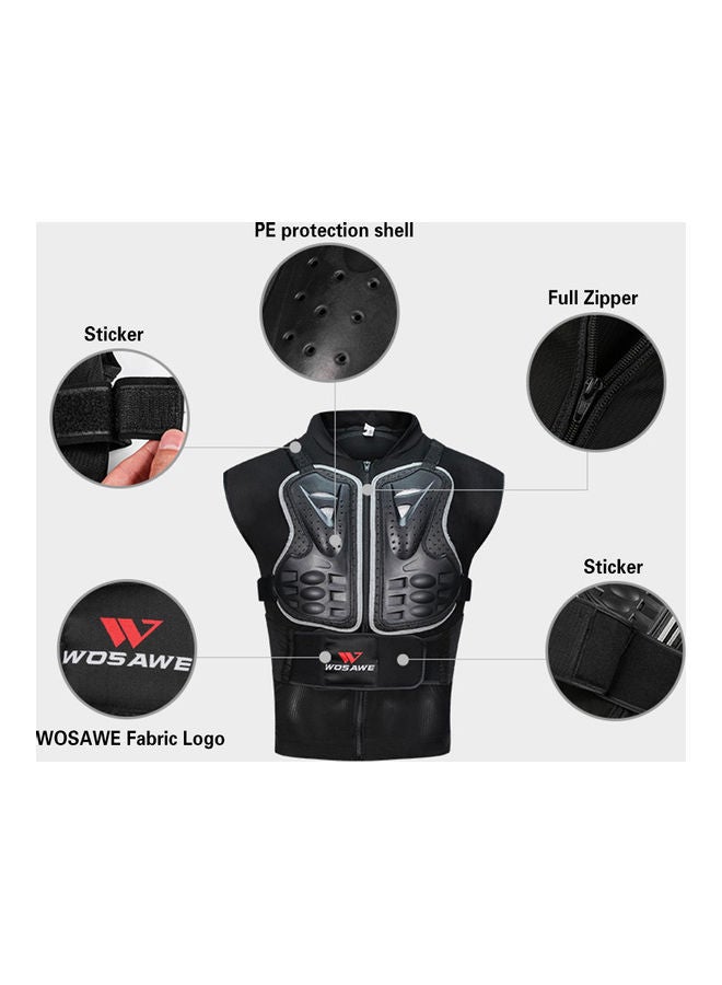 Generic Men's Motorcycle Armor Vest Motorcycle MTB Bike Riding Chest Armor Back Protector Motocross Racing Vest 51.0x35.0x5.5cm  - Image 4