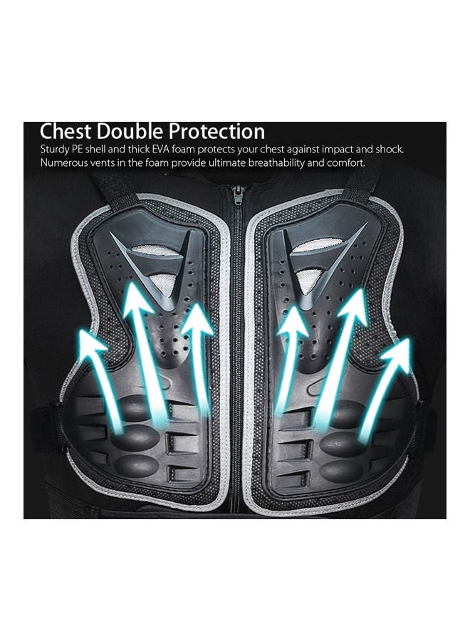 Generic Men's Motorcycle Armor Vest Motorcycle MTB Bike Riding Chest Armor Back Protector Motocross Racing Vest 51.0x35.0x5.5cm  - Image 5