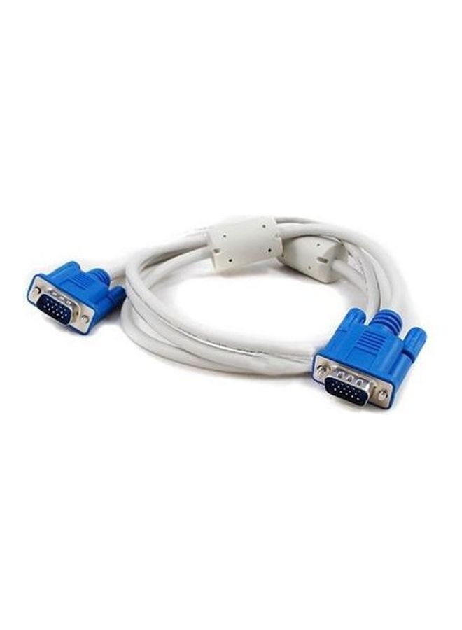 2B VGA Male To Male Cable Connector White - Image 1