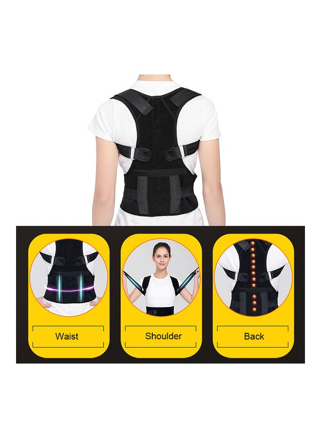 Generic Adjustable Back Posture Corrector Shoulder Support Brace Strap Lumbar Lower Back Relief Belt Men Women 22.0x14.0x4.0cm  - Image 4