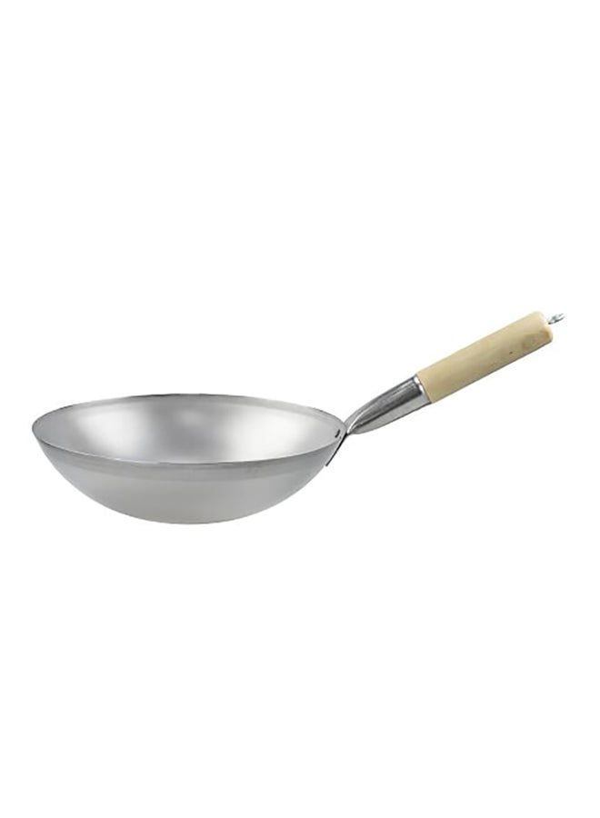 chefset Chinese Wok Silver 30cm - Image 1