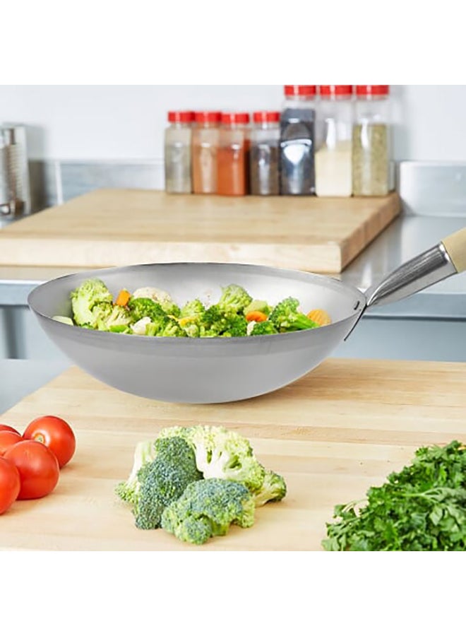 chefset Chinese Wok Silver 30cm - Image 4