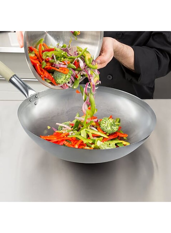 chefset Chinese Wok Silver 30cm - Image 5