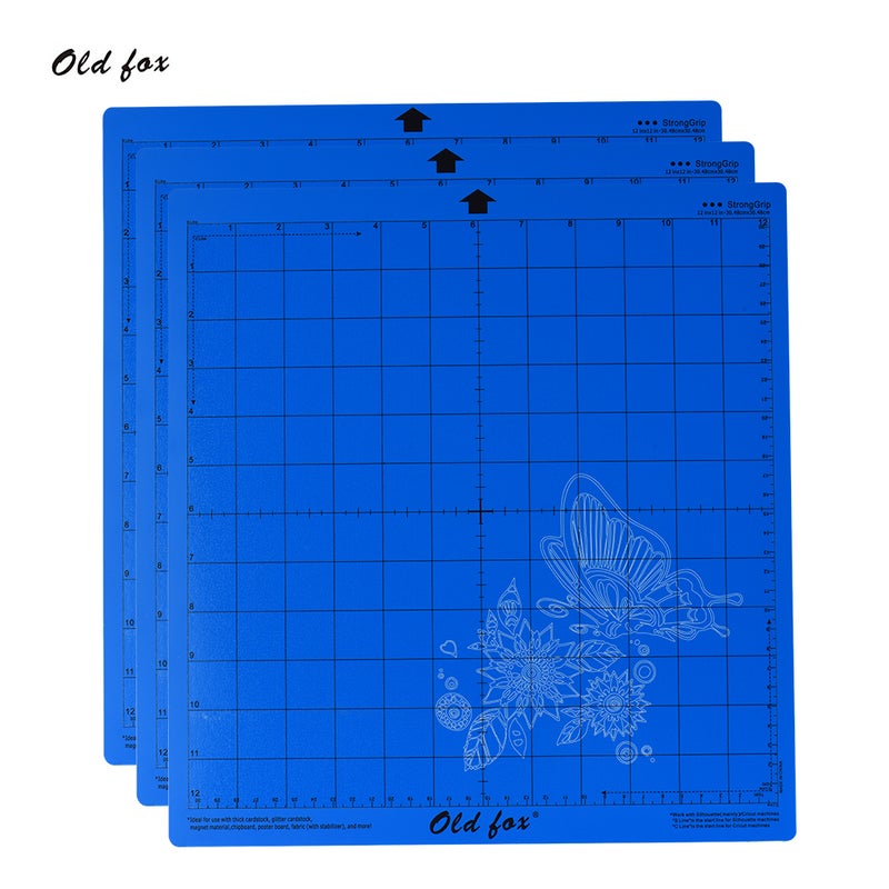 Old fox - 3-Piece Non-Slip Replacement Cutting Mat Set Blue - Image 1