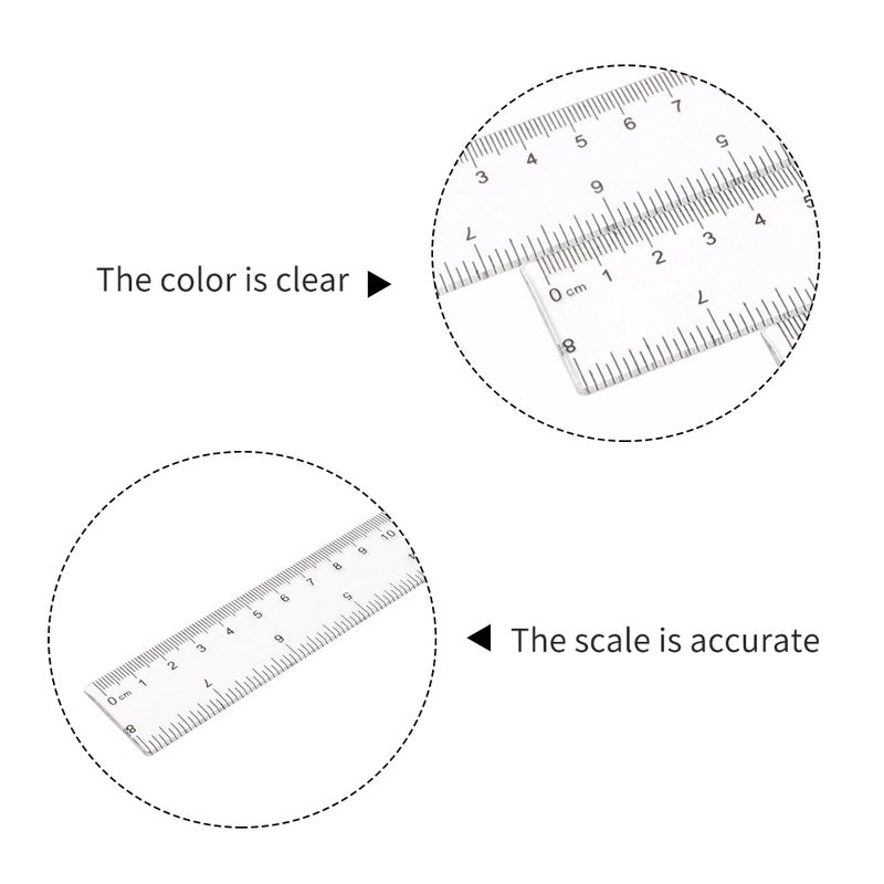 Simple Straight Measuring Ruler Transparent