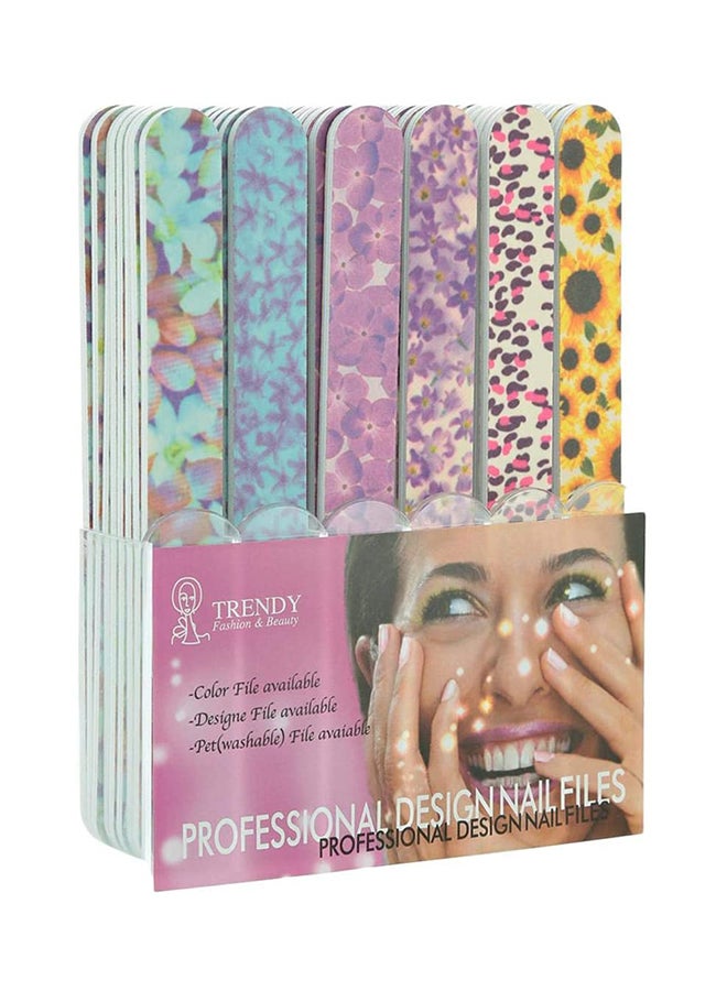 مارياني 48-Piece Trendy Professional Design Nail Files Set Muticolour
