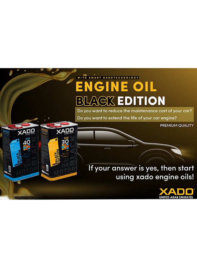 Xado Black Edition 5W-30 Fully Synthetic Motor Oil For Cars With High-Powered Engines - Image 3