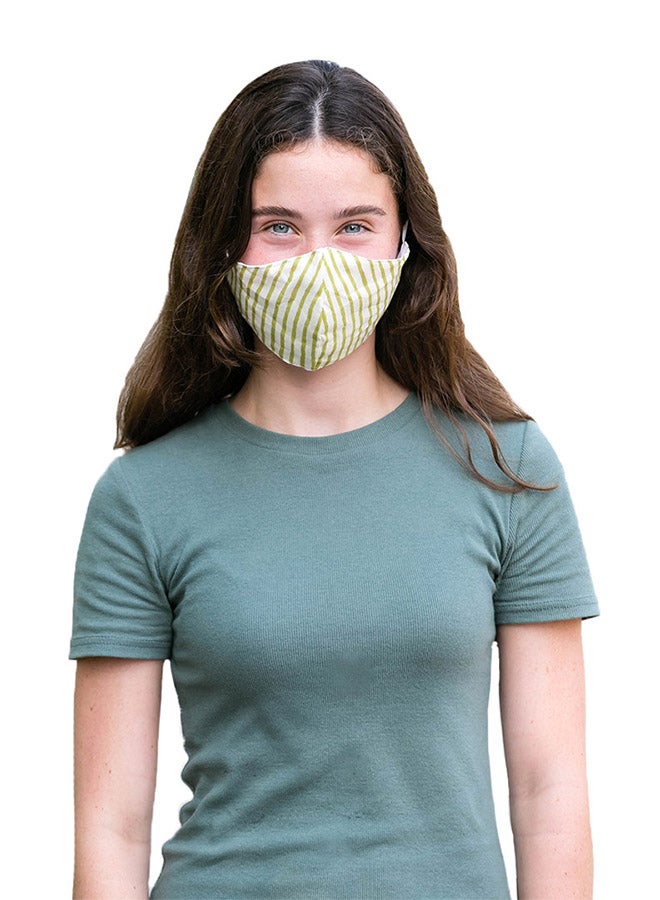 Breathable And Washable 100% Cotton Designer Face Mask Female Multicolour Medium