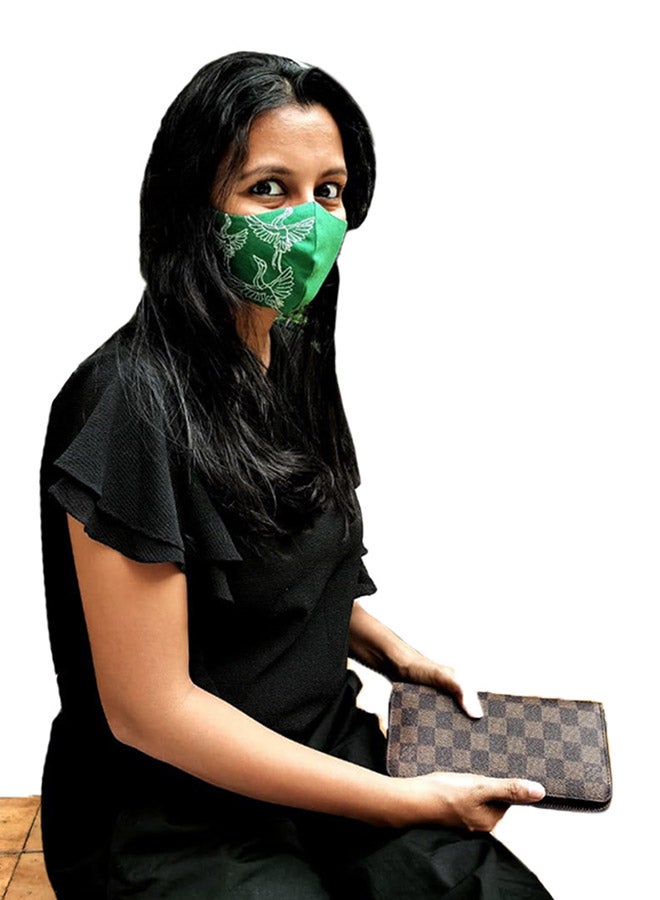 Breathable And Washable 100% Cotton Designer Face Mask With Hand Embriodery Female
