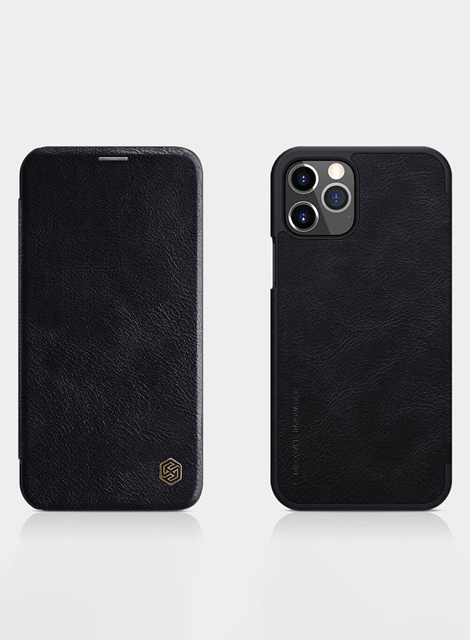 Nillkin Durable Slim Flip Wallet Protective Case Cover For Apple iPhone 12 Pro Max Black - Image 4