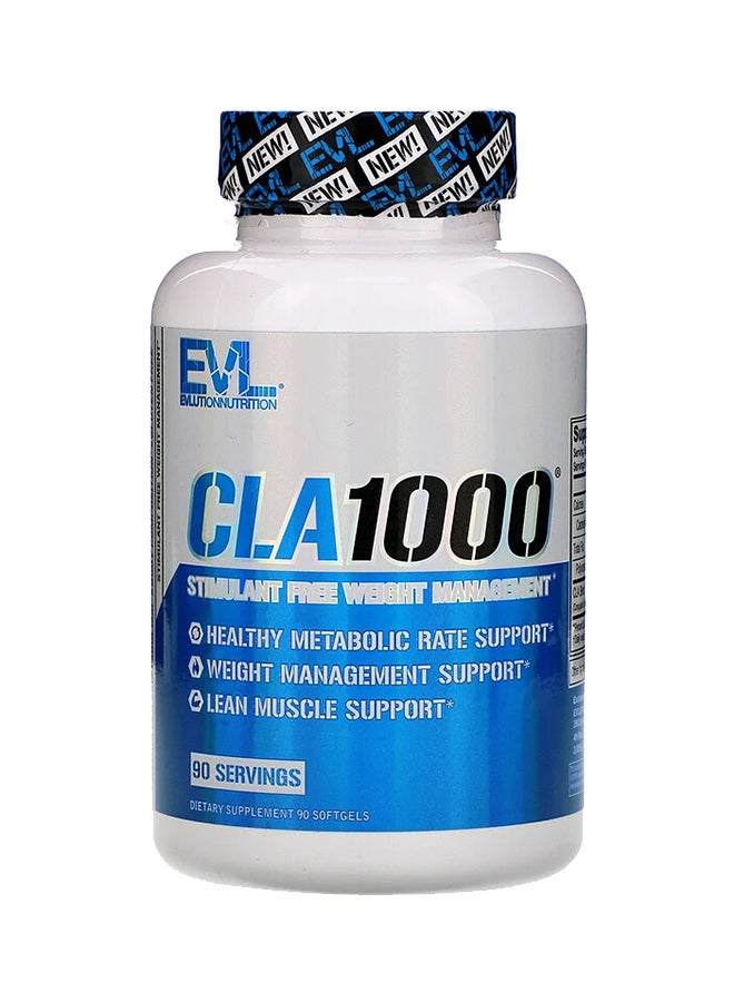 EVLUTION NUTRITION CLA 1000 Stimulant Free Weight Management Dietary Supplement - 90 Softgels  - Image 1