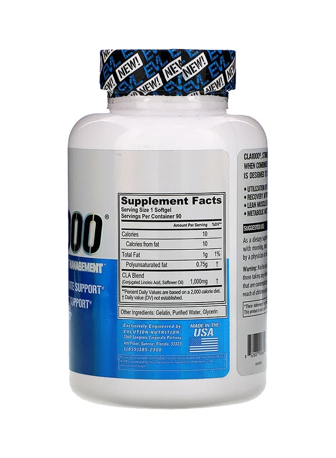 EVLUTION NUTRITION CLA 1000 Stimulant Free Weight Management Dietary Supplement - 90 Softgels  - Image 2