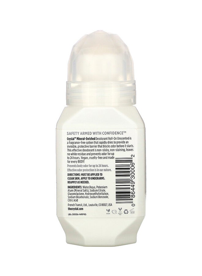 Crystal - Unscented Mineral Body Deodorant Roll On 66ml - Image 1