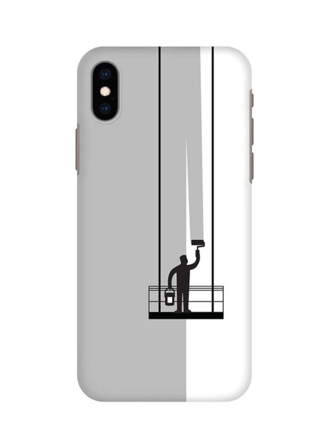 Stylizedd Protective Case Cover For Apple iPhone XS Max Paint Hanger (Grey)