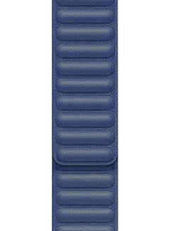 Foxcon Replacement Leather Link Apple Watch Band for 45/44/42mm Dark Blue  - Image 3