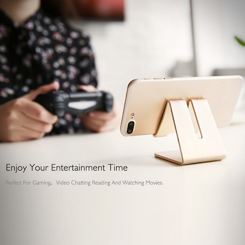 Phone Tablet Holder For Desk With All Mobile Phones Gold  - Image 3
