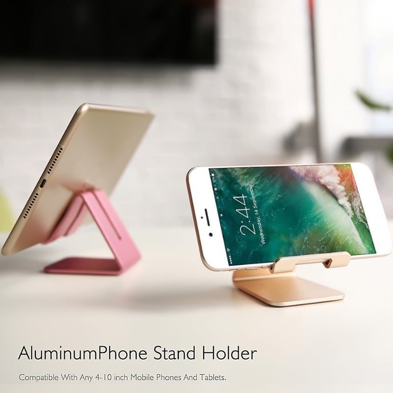 Phone Tablet Holder For Desk With All Mobile Phones Gold  - Image 4