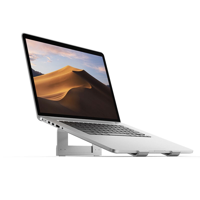 Portable Ventilated Laptop Stand Holder For MacBook Pro All Notebooks Silver  - Image 4
