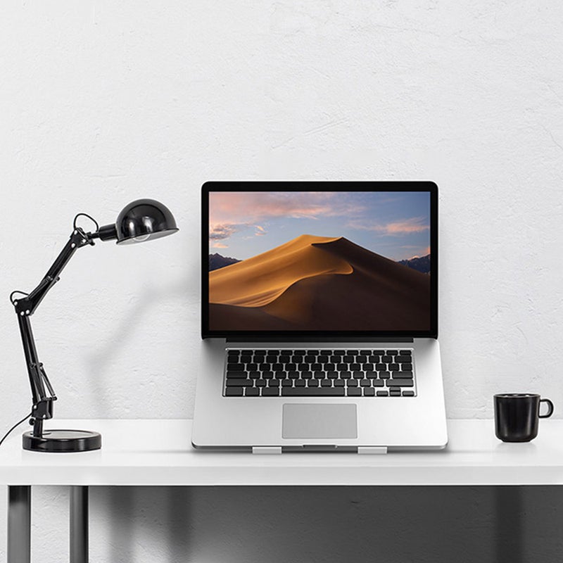 Portable Ventilated Laptop Stand Holder For MacBook Pro All Notebooks Dark Grey  - Image 5