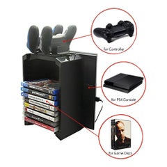 DOBE Multi-Functional Storage Stand Kit For PS4 Game Black  - Image 2
