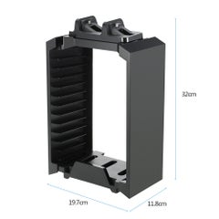 DOBE Multi-Functional Storage Stand Kit For PS4 Game Black  - Image 4