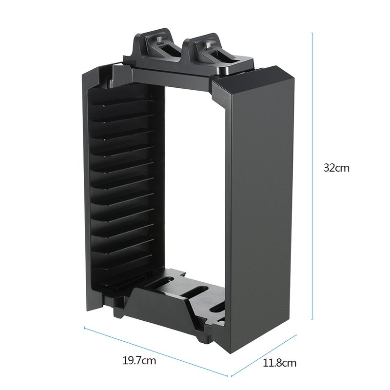 DOBE - Multi-Functional Storage Stand Kit For PS4 Game Black - Image 1