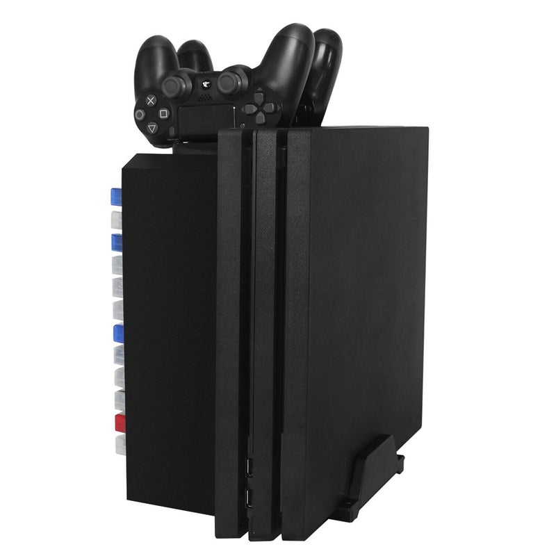 DOBE - Multi-Functional Storage Stand Kit For PS4 Game Black - Image 1