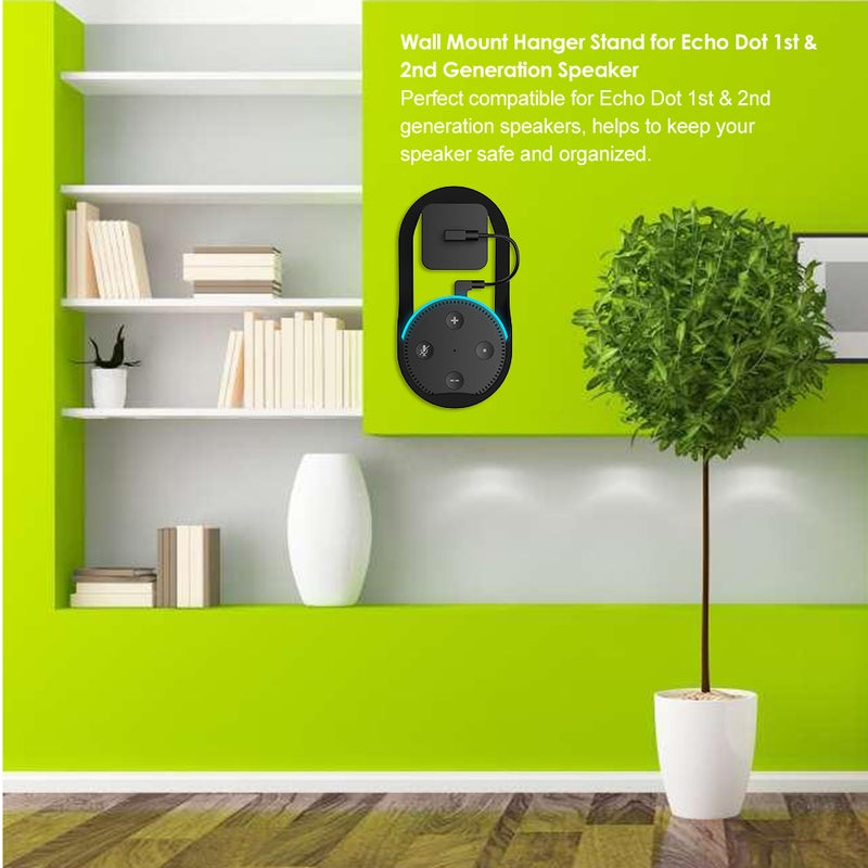Wall Mount Hanger Stand For Amazon Echo Dot 1st & 2nd Generation Speaker Black