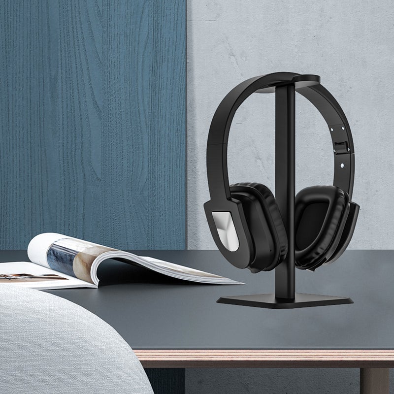 Detachable Stable Desktop Bracket Gaming Headphones Holder Black  - Image 4
