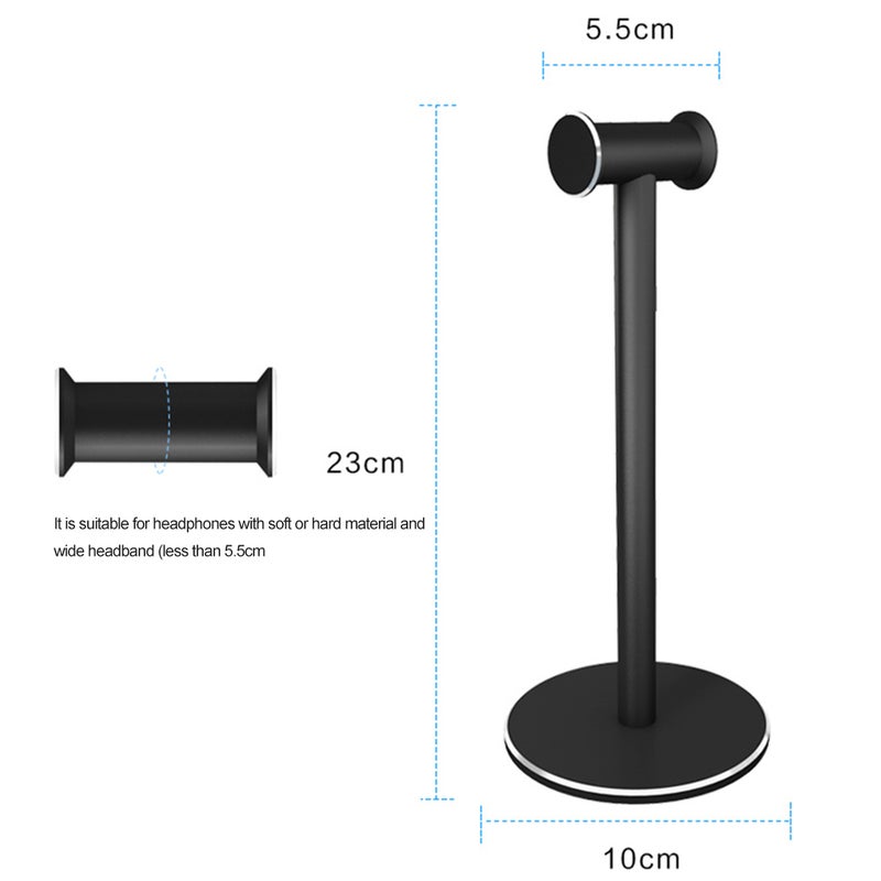 Detachable Stable Desktop Bracket Gaming Headphones Holder Black  - Image 4