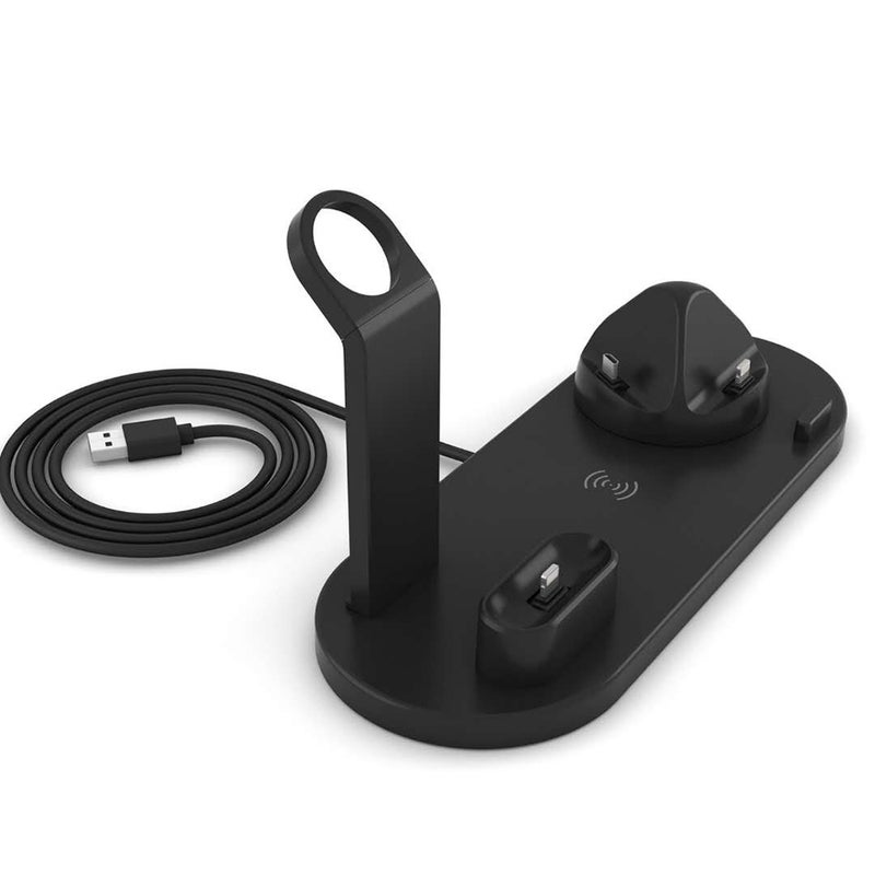 3-In-1 Bracket Charging Dock Holder For Smart Phone iOS Watch And Earphone Black - Image 4