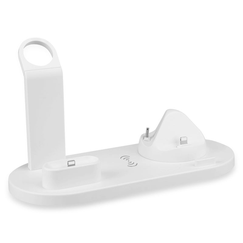 Generic - 3-In-1 Bracket charging Dock Holder For Smart Phone iOS Watch And Earphone White - Image 1