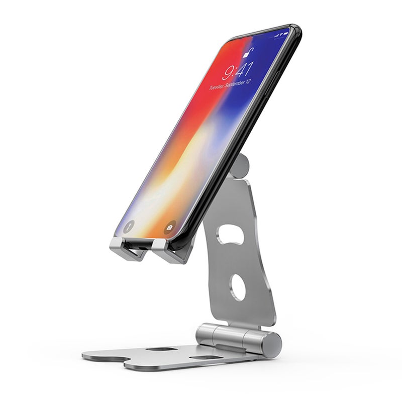 Generic - Office Desk Phone Stand Holder For iPhone Silver - Image 1