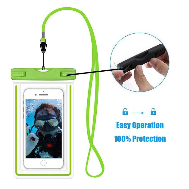 حقيبة هاتف شاملة مضيئة ومضادة للماء أسود  - نسخة أصلية أسود - Image 3