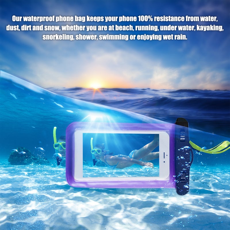 Universal Waterproof Smart Phone Bag For All Phones Dark Purple - Image 4