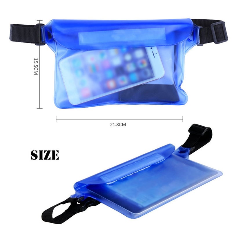 Waterproof Outdoor Swimming Drifting Waist Phone Pouch Red - Image 5