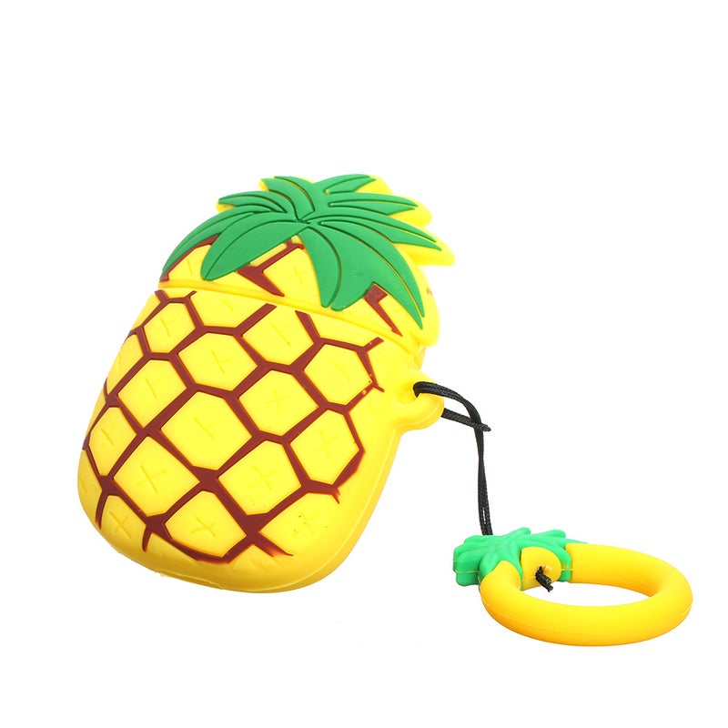 Generic - 3D Pineapple Themed Sleeve For Earphones Yellow - Image 1