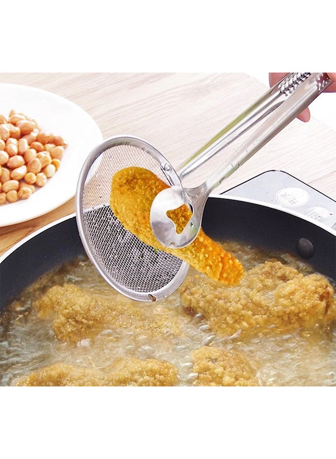 2-In-1 Food Strainer Tong Silver One Size