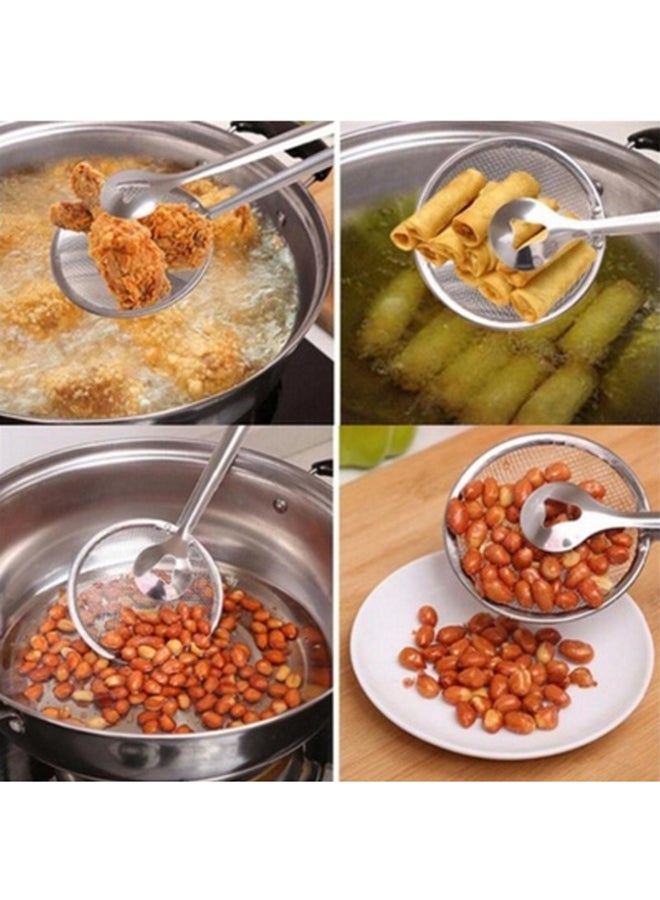 2-In-1 Food Strainer Tong Silver One Size