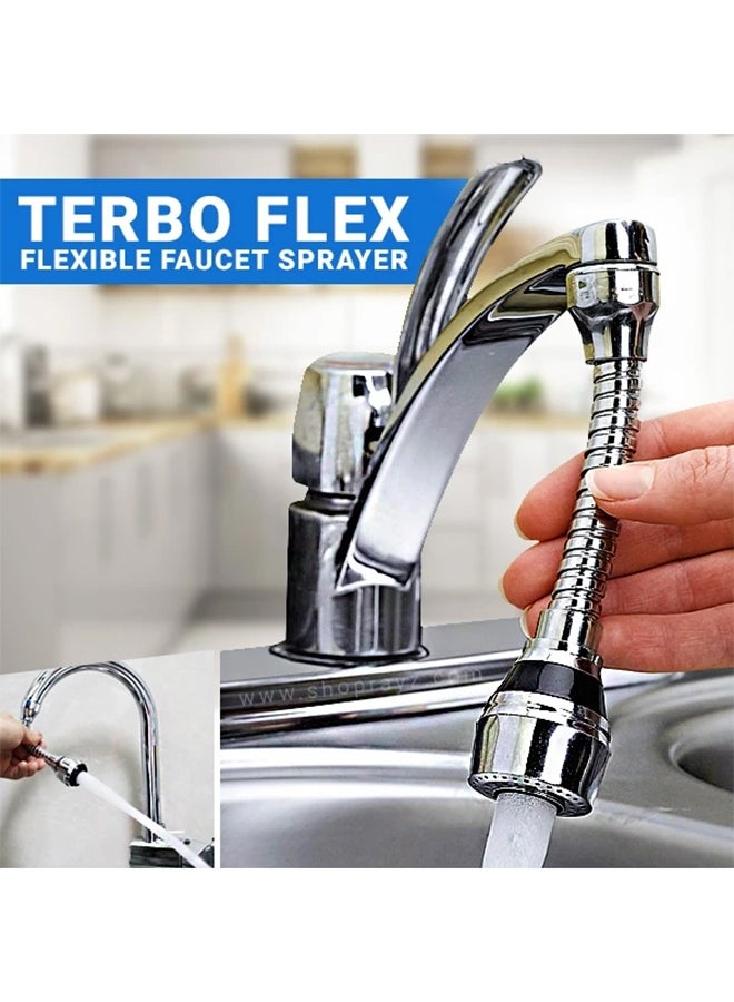 Turbo Flex - Flexible Faucet Sprayer Silver - Image 1