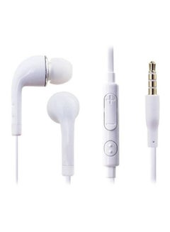 Generic In-Ear Stereo Earphones With Mic White/Silver  - Image 1
