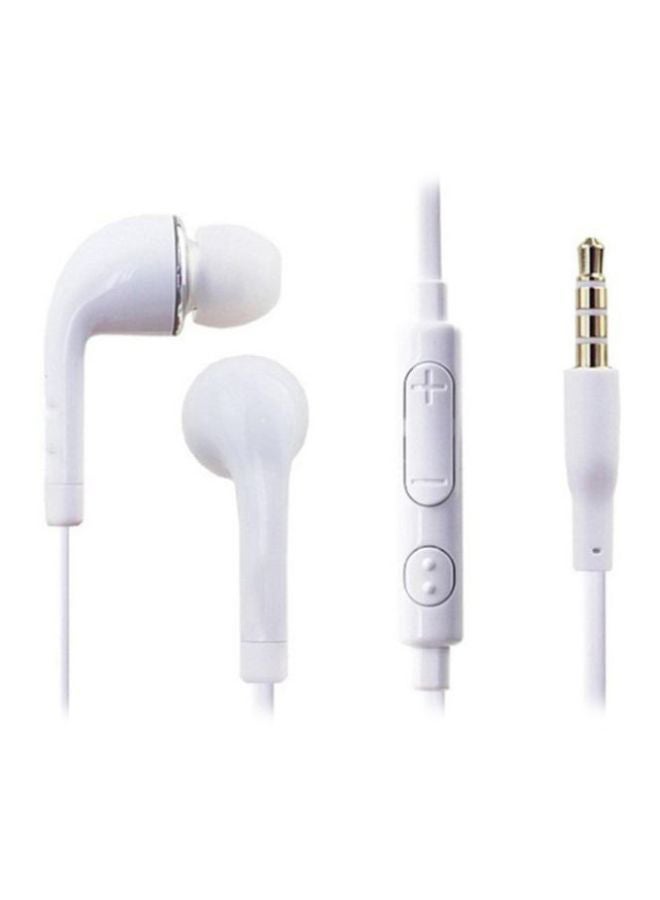 Generic In-Ear Stereo Earphones With Mic White/Silver  - Image 1