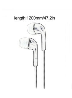 Generic In-Ear Stereo Earphones With Mic White/Silver  - Image 3