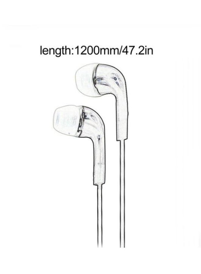 Generic In-Ear Stereo Earphones With Mic White/Silver  - Image 3