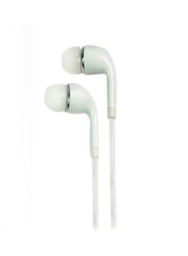 Generic In-Ear Stereo Earphones With Mic White/Silver  - Image 2