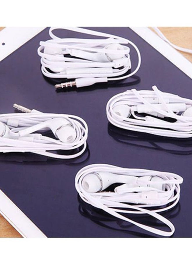 Generic In-Ear Stereo Earphones With Mic White/Silver  - Image 4