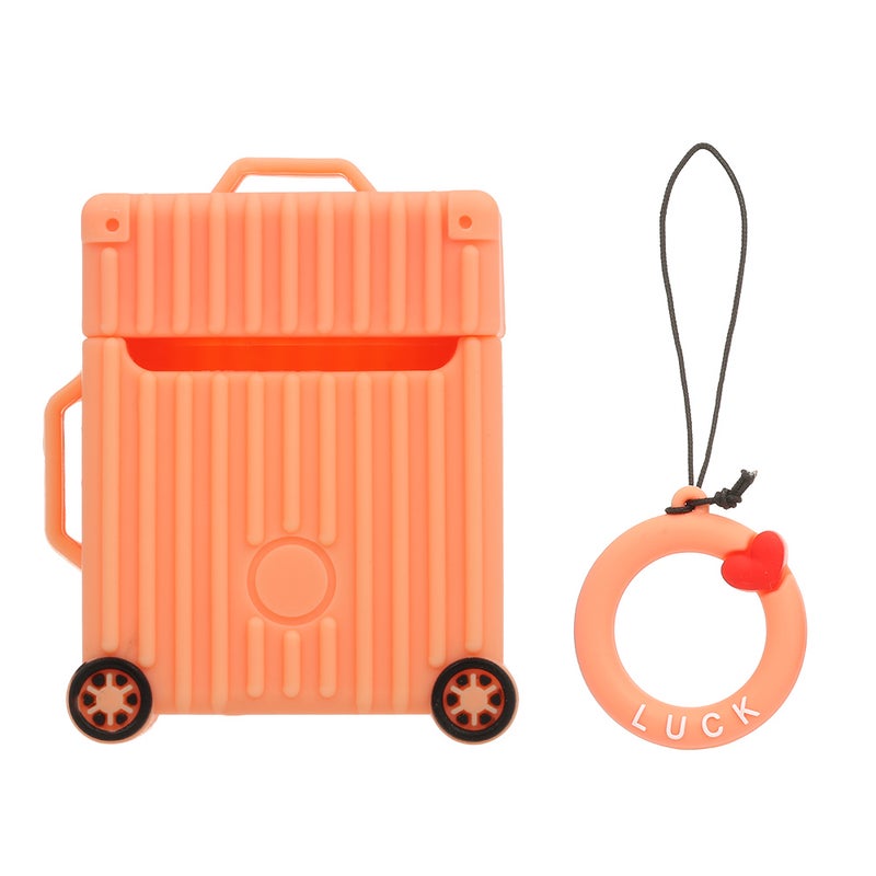Generic Silicone Wireless Earphone Case For AirPods Orange  - Image 1